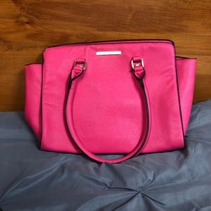 Hot Pink Satchel With Wallet